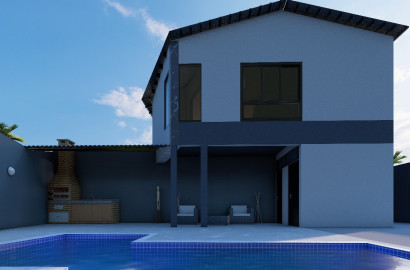 CASA NOVA EM ALTO PADRÃO PARA VENDA NO JD SUARÃO A 150 METROS DO MAR EM ITANHAÉM/SP