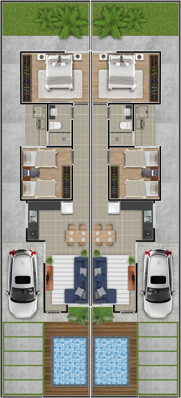 Casa 2 Dormitórios com Piscina e Cascata - Aceita Financiamento