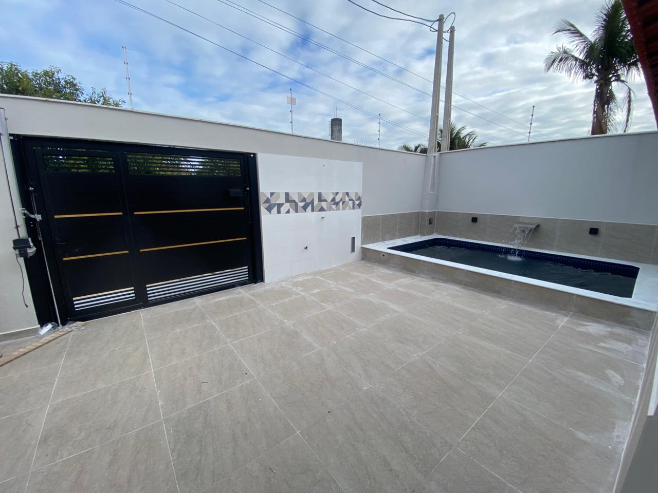 CAS261320 Casa nova em Mongaguá Balneário Plataforma com piscina lado praia