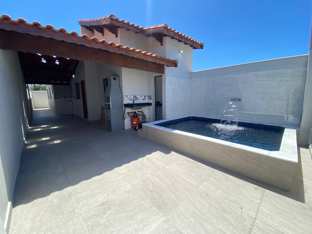 CAS261340 Casa em Itanhaém pronta para morar com 02 dormitórios e piscina privativa