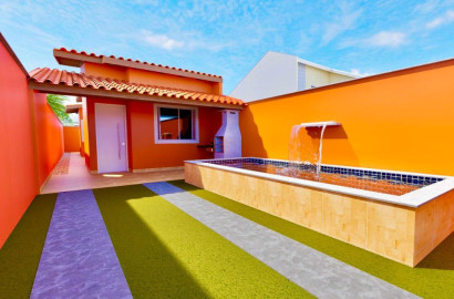 CAS261343 Casa em Itanhaém no Jardim Jamaica com piscina (NÃO GEMINADA)