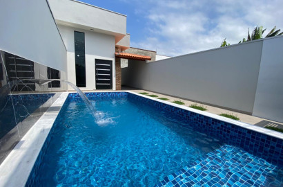 CAS261362 Casa Nova com Piscina e Hidro em Itanhaém – 02 Dormitórios a 600m do Mar