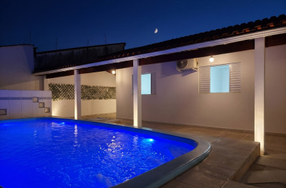 CAS261403 Casa com Piscina e Edícula no Cibratel II Itanhaém – 04 Dormitórios a 700m do Mar